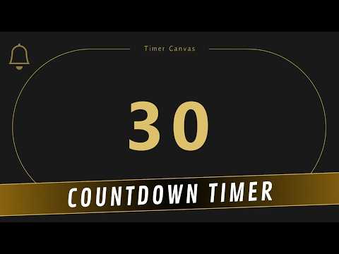 30 Second Gold Timer | Cozy Aesthetic Study & Rest Countdown