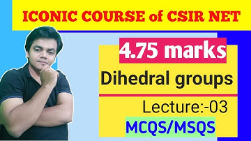 Group Theory 03 |Dihedral Groups  Csir net | IIt jam | Mathematical Science| Iconic Course | Nbhm