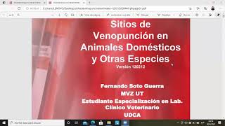 VET100'E' SITIOS DE VENOPUNCIÓN DR ISAAC P. MANRIQUE O. HISTOLOGÍA Y EMBRIOLOGÍA VETERINARIA