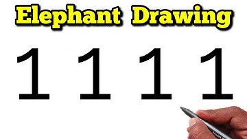 How to Draw Elephant from 1111 Number | Viral Drawing Idea