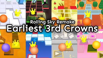 (Rolling Sky Remake) 20 Earliest 3rd Crowns in GDFlutter