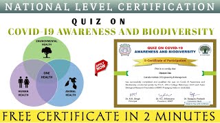 Quiz on Covid-19 Awareness And Biodiversity | Biodiversity Quiz 2021 | COVID-19 Quiz | Health  Quiz