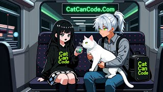 Daily Metro Lo Fi Beats For Coding, Working Commuting Cat Can Code Music