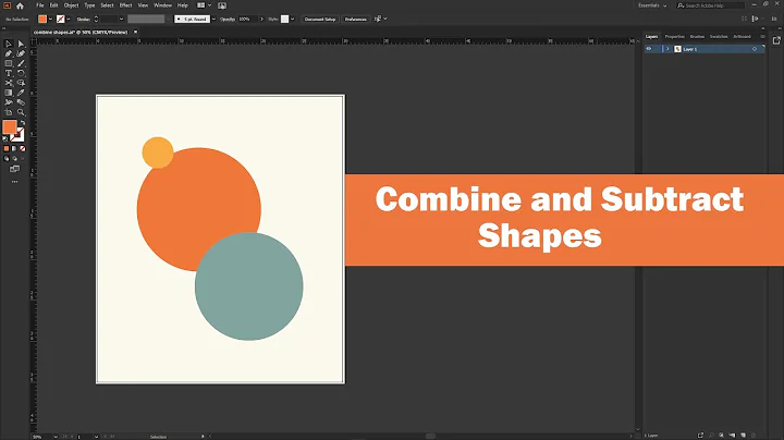 How to Combine and Subtract Shapes in Adobe Illustrator [QUICK TUTORIAL]