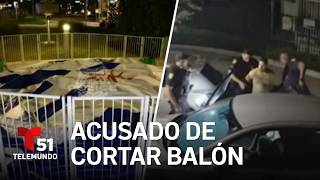 Hombre acusado de cortar enorme balón inflable de la FIFA en Miami Beach
