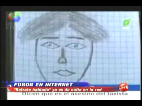 Retrato Hablado de un presunto asesino mostrado por la televisión boliviana