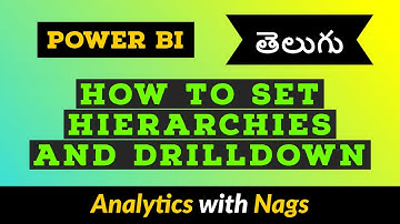 How to set Hierarchies and Drilldown in Power BI in Telugu (9/50)