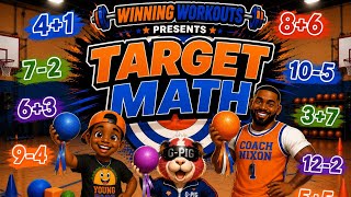 Target Math Academic  Fitness Game! 1st Grade and Up