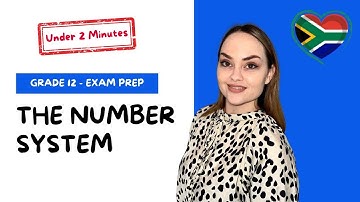 ⚡ 2-Minute Crash Course: The Number System with Ms. Lewis | Grade 12 Maths Revision