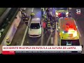 Múltiples heridos: accidente múltiple involucra decenas de motos en Ruta 5 | 24 Horas TVN Chile