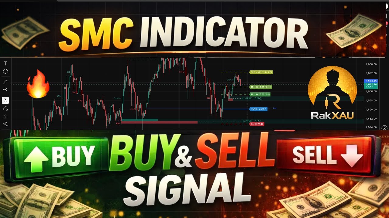 Best SMC Indicator – BUY SELL Signal Based on Smart Money Concept 📊 | RAKXAU | KHMER TRADER