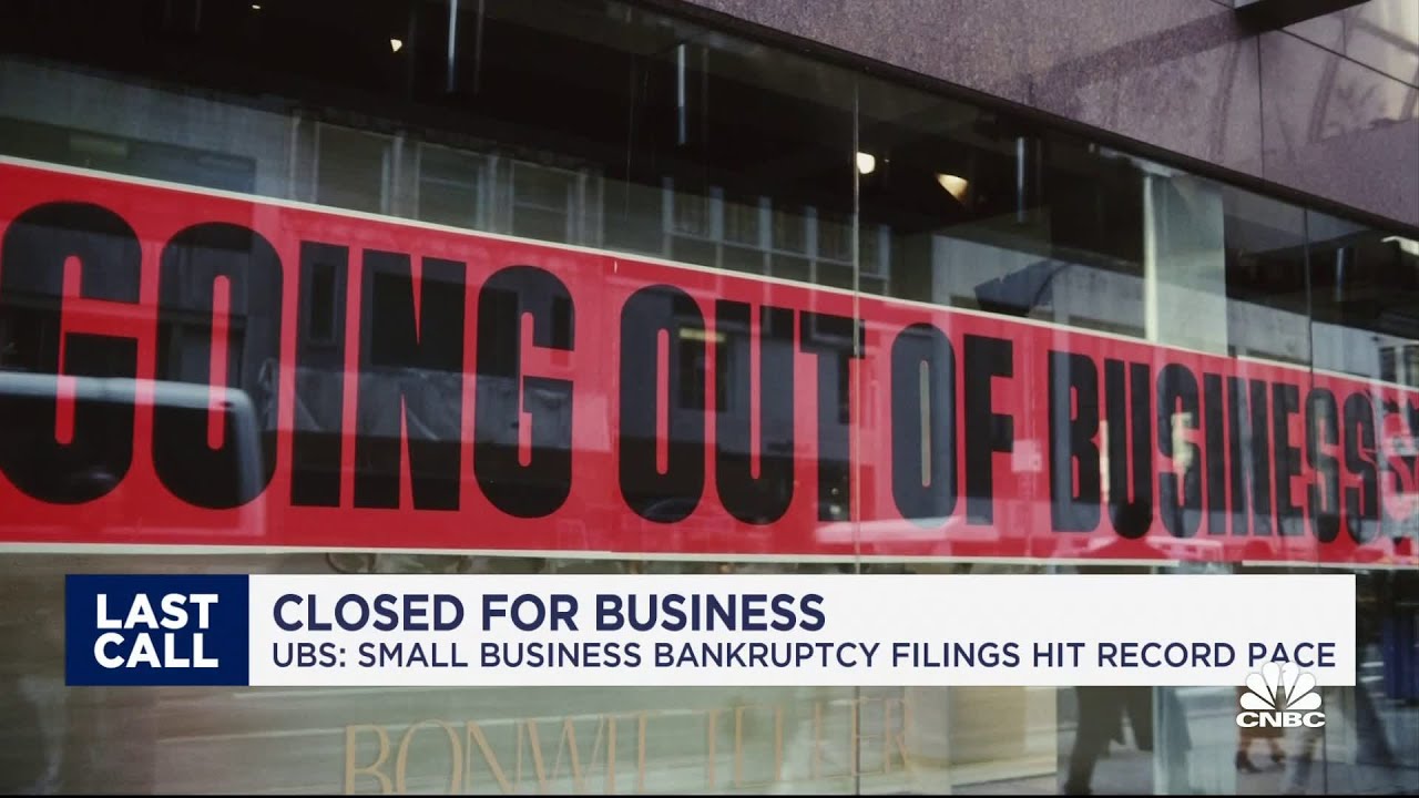 You are currently viewing Closed for business: UBS finds small business bankruptcy filings hit record pace – CNBC Television