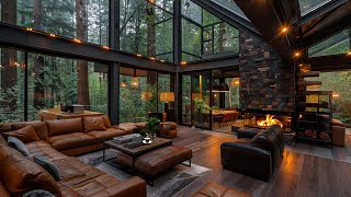 Pleasant Spring Morning in Forest Living Room With Soothing Jazz Piano  Background Music for Work