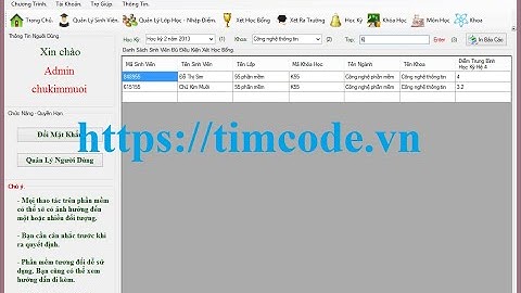 Lập trình cơ sở dữ liệu phần mềm quản lý sinh viên C# - winform full báo cáo