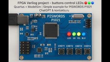 🔘 Управляем светодиодами кнопками на FPGA | Проект Key_LED для платы PISWORDS P1021 2025 10 27