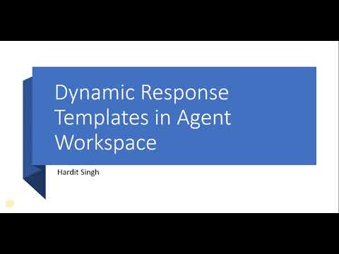 Dynamic Response Templates in Agent Workspace in ServiceNow