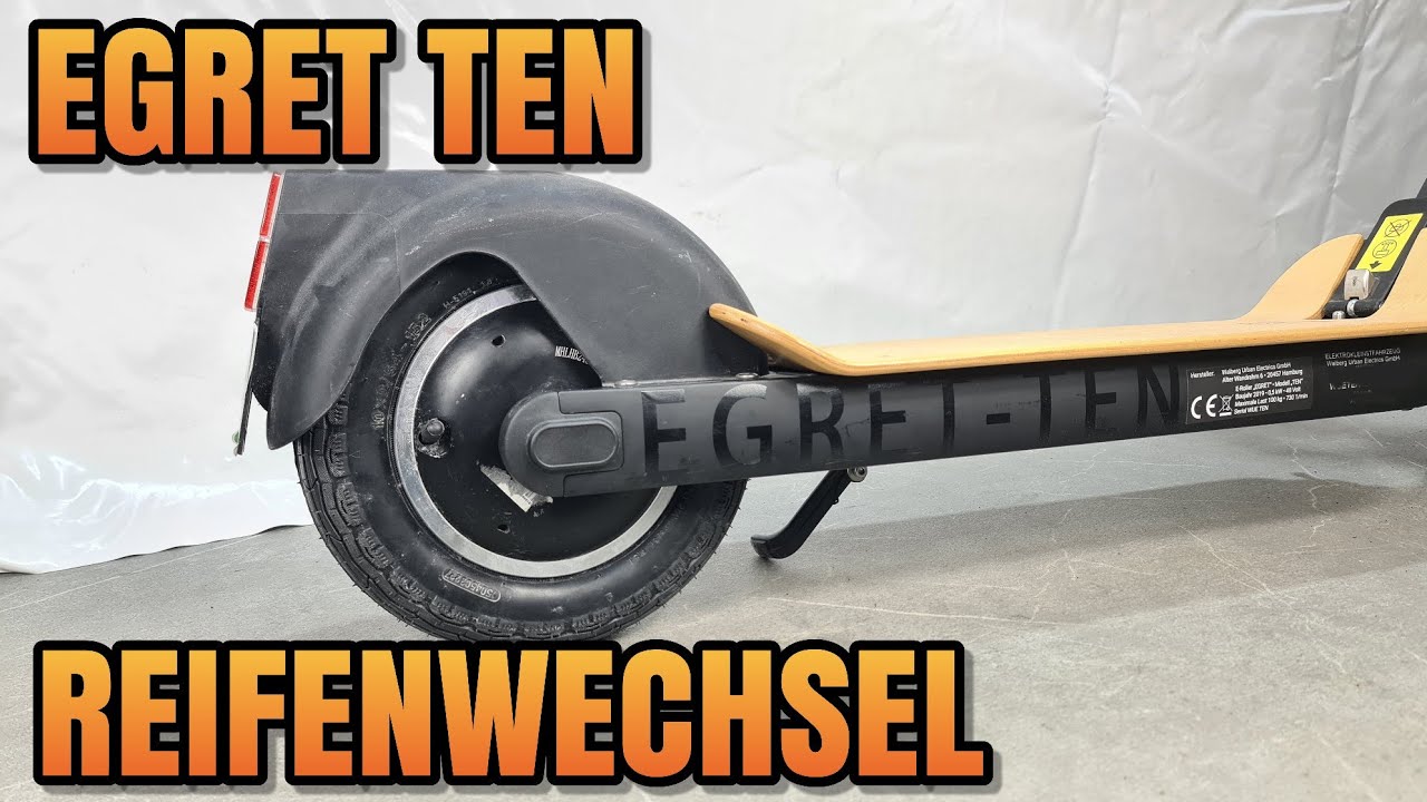 Egret Ten E-Scooter Reifen wechseln hinten Reparatur