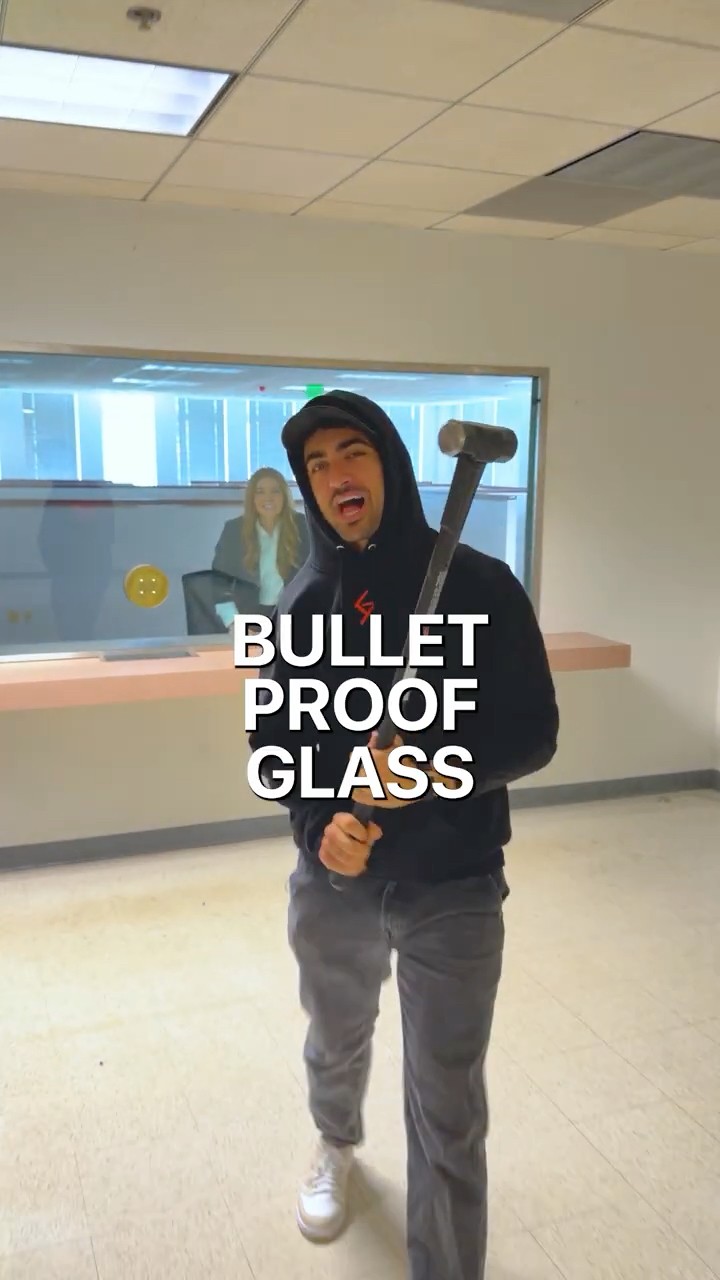 Bulletproof Glass vs Sledgehammer