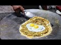 Most hygienic 3 layer omelette dishes  egg street food  indian street food