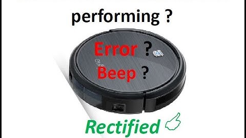 Robotic Vacuum Cleaner  Error Service  Repair