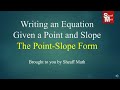 Understanding Point-Slope Form