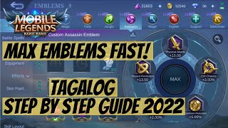 How To Max Emblems Fast - Mobile Legends - Tagalog Tutorial 2022