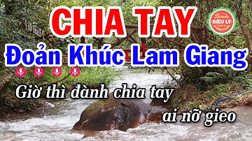 Karaoke Chia Tay Đoản Khúc Lam Giang Phi Vân Điệp Khúc | Điệu Lý Cải Lương Karaoke