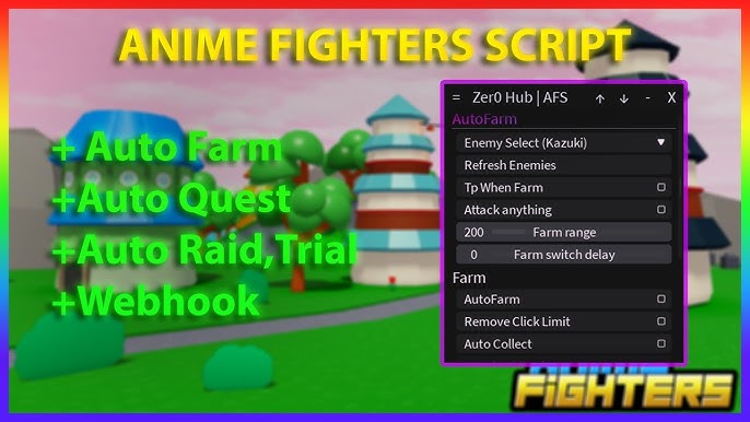 🍜 Roblox Anime Fighters Simulator Script - Auto Farm + Clear Trial !!