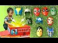 Rex Bongkar Koleksi Topeng Superhero ❤️ Unboxing Super Hero Masks | Belajar Berhitung