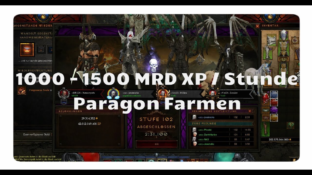 Diablo 3: Paragon farmen (1000 MRD XP / Stunde)