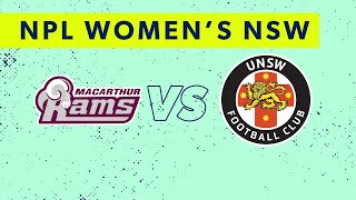 NPL Women's NSW Round 17: Macarthur Rams Womens FC v UNSW FC NPL Women's NSW Round 17: Macarthur Rams Womens FC v UNSW FC