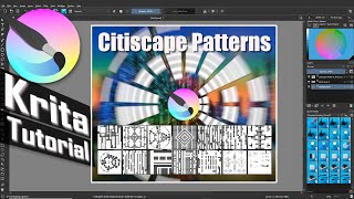 Krita - 14 New Patterns for Cityscape Brushes|Tutorial2021