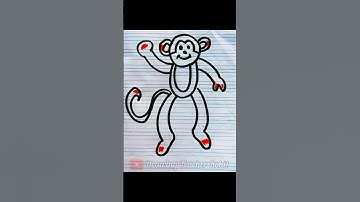 Monkey Drawing Easy step by step #3dart #art #shorts #drawingideas #drawing #youtubeshorts