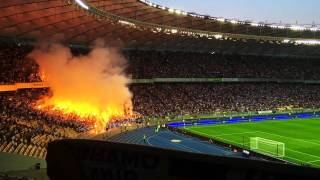 Вогняне шоу на стадіоні/Football fire show