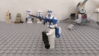LEGO Star Wars, 501st Clone Heavy trooper Minigun Test.