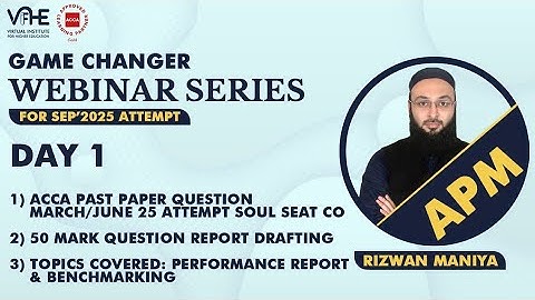 ACCA APM | Day 1 | Past Paper Q. Mar/June