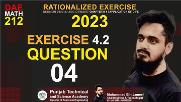 DAE | MATH-212 | Chapter 4 Exercise 4.2  Question 4 | 2nd Year | Applied Mathematics #math212