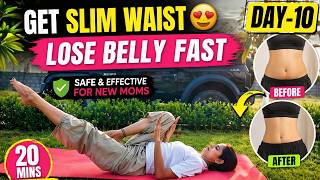 Tone Belly & Waist Safely 😍 | Day 10 Postnatal Yoga for New Moms
