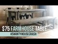 Barn Style Kitchen Table With Bench