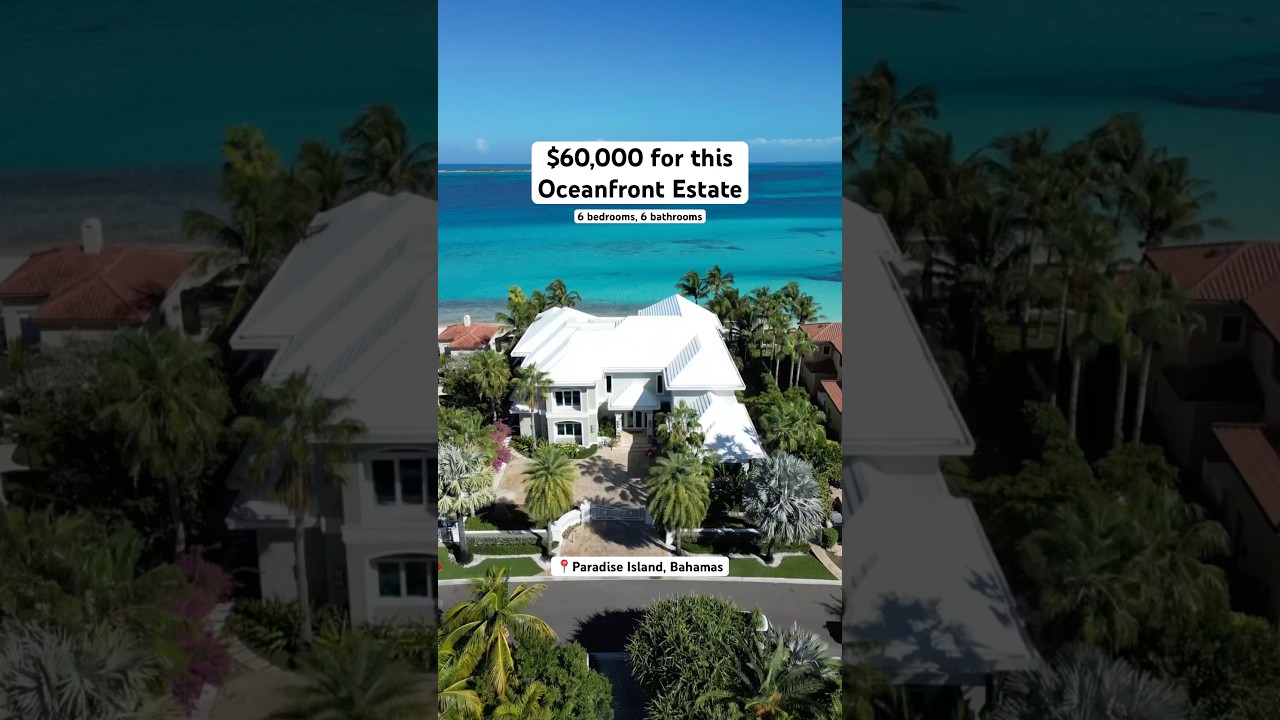 $60,000 for this oceanfront estate in the Bahamas! 🐠🐟😱 ￼