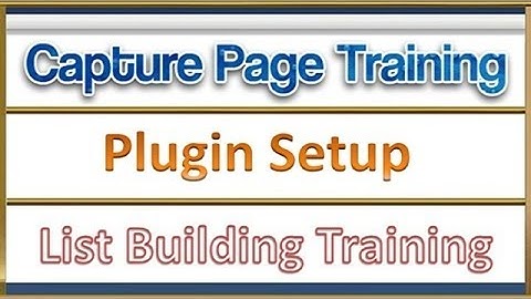 How To Create A Capture Page For Free - Capture Page Setup Walkthrough Video