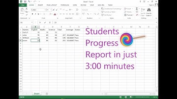 Simple Students Progress Report using MS Excel