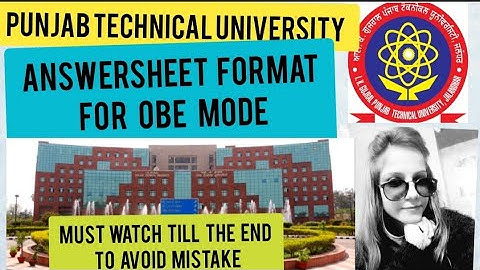 Answersheet format for OBE mode exam related instruction |ptu online exam|all doubts #ptu