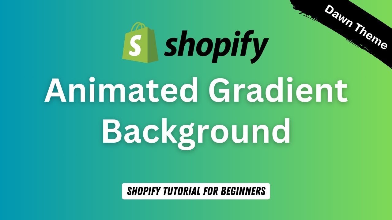 How to add Animated Gradient Background in Footer on Shopify - YouTube