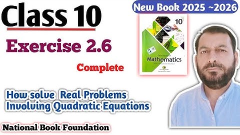 Class 10 Exercise 2.6 Ex 2.6 NBF Maths Class 10th  How solve Simultaneous  Equations words problem