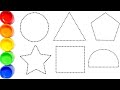 Shapes drawing for kids, Learn 2d shapes, colors for toddlers | Preschool Learning