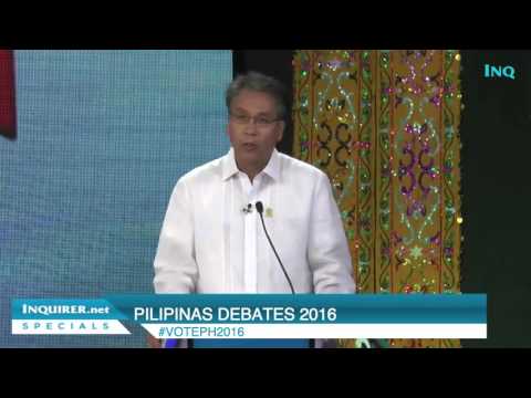 Pilipinas Debates 2016: Mar Roxas' opening statement