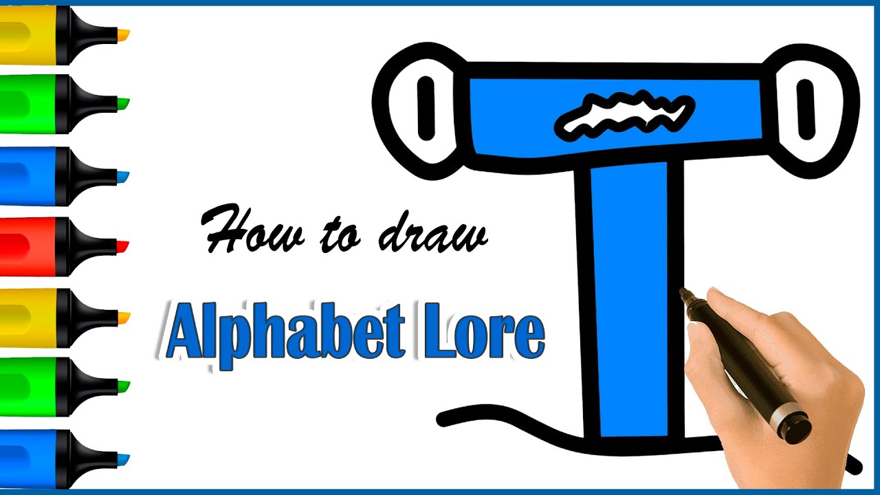 How To Draw Alphabet Lore - Letter T | Easy Step By Step Drawing ...