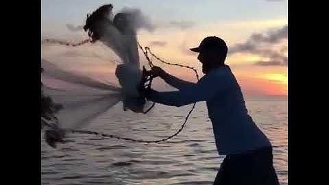 Black Pearl Cast Nets Throwing Slow Motion by Capt. Bryan Ball