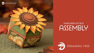 SVG File - Sunflower Gift Box - Assembly Tutorial (For Cricut, Silhouette, and ScanNCut)
